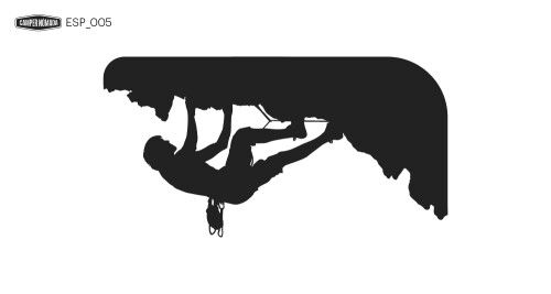 Silueta escalador
